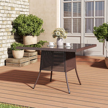 Load image into Gallery viewer, Garden Wicker Tempered Glass Table with Parasol Hole
