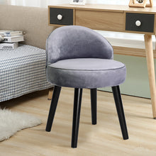 Load image into Gallery viewer, Modern Velvet Dressing Table Stool with Solid Wood Legs

