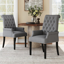 Load image into Gallery viewer, Grey Upholstered Dining Chair

