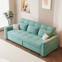 Load image into Gallery viewer, Cottonfy Multifunctional Mint Velvet Pull Out Chaise Sofa Bed with Storage Cottonfy UK 2-Seater Full-Paid 
