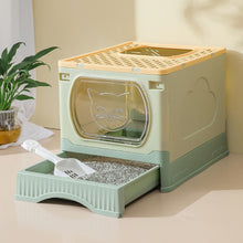 Load image into Gallery viewer, Foldable Cat Litter Box Top Entry Anti-Splashing Cat Toilet
