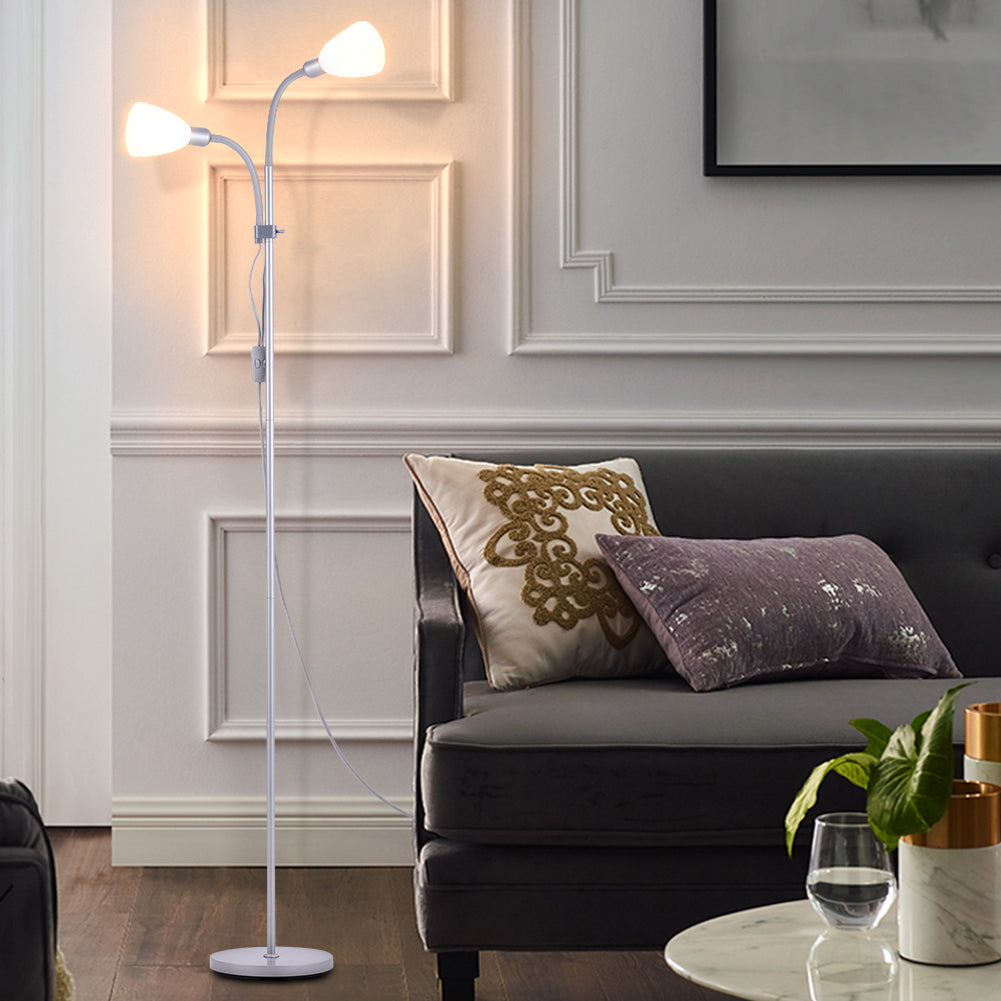 Modern 2 Head Standing Floor Lamp for Living Room
