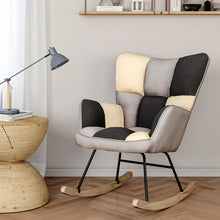 Load image into Gallery viewer, Tufted Linen Upholstered Rocking Chair
