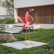 Load image into Gallery viewer, Metal Flamingo Garden Statue Decoration Ornament
