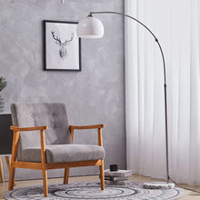 Load image into Gallery viewer, Modern Arched Floor Lamp with Marble Base

