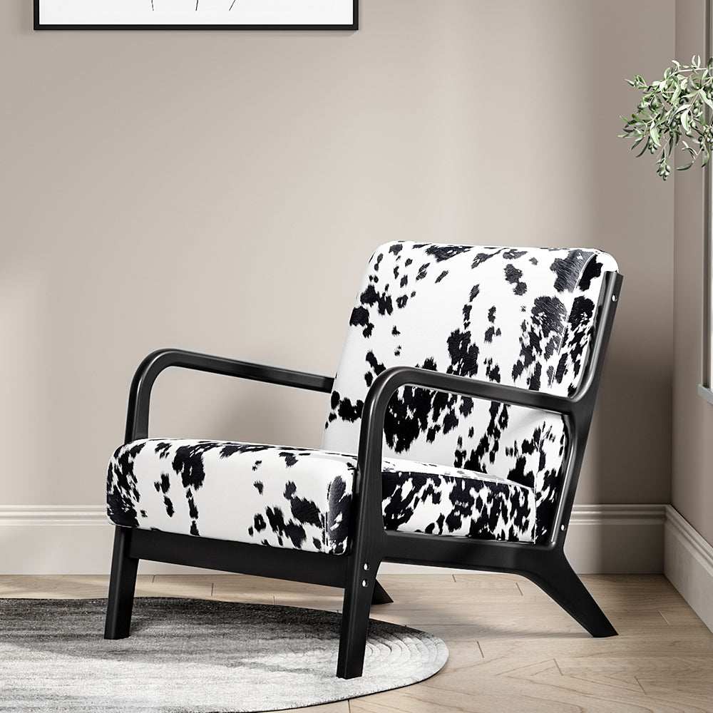 Velvet Upholstered Armchair