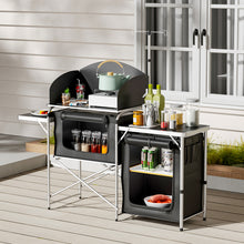 Load image into Gallery viewer, Aluminum Camp Kitchen with Zippered Storage and Camp Tables
