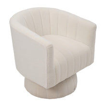 Load image into Gallery viewer, Upholstered Swivel Accent Armchair - White
