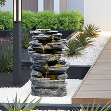 Load image into Gallery viewer, Garden Water Feature Outdoor LED Waterfall Fountain Rockery Decor
