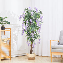 Load image into Gallery viewer, Artificial Greenery Flowering Tree Potted Plant 150cm High Artificial Plants Living and Home 
