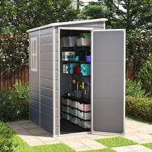 Load image into Gallery viewer, 5X4FT Garden Plastic Storage Shed with Lockable Door
