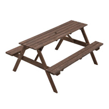 Load image into Gallery viewer, Solid Wood Rectangle Picnic Table and Bench Set
