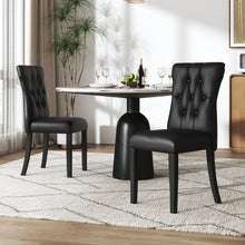 Load image into Gallery viewer, Set of 2 Leather High Backrest Dining Chairs
