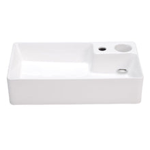 Load image into Gallery viewer, Bathroom Ceramic White Square Sink Bathroom Sinks Living and Home 

