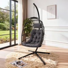 Load image into Gallery viewer, Egg-Shaped Hanging Chair with Soft Cushion &amp; Headrest
