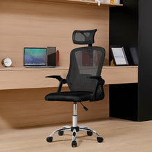 Load image into Gallery viewer, Swivel Office Chair with Headrest-Black
