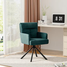 Load image into Gallery viewer, Modern Upholstered Swivel Armchair with Black Legs
