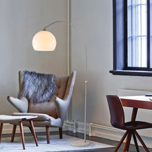 Load image into Gallery viewer, Arch Standing Floor Lamp, Orange/White Lampshade, Marble Base, Reading Light Floorlamp Living and Home 

