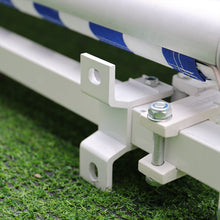 Load image into Gallery viewer, Retractable Patio Awning - Manual Shelter - Blue &amp; White Awnings Living and Home 
