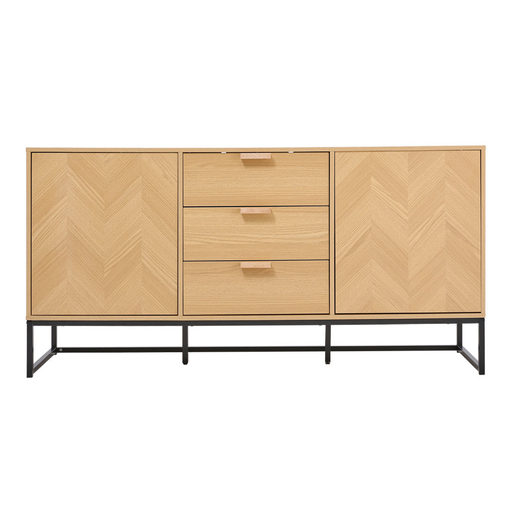 Livingandhome 3 Drawers Wooden Side Cabinet, JM2213JM2214