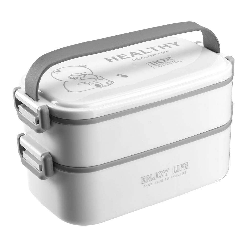 Lifeideas Stackable Bento Lunch Box with Handle 2 Layer, KT0044