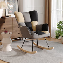 Load image into Gallery viewer, Tufted Linen Upholstered Rocking Chair
