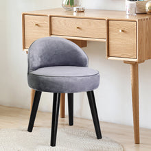Load image into Gallery viewer, Modern Velvet Dressing Table Stool with Solid Wood Legs
