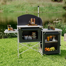 Load image into Gallery viewer, Aluminum Camp Kitchen with Zippered Storage and Camp Tables
