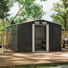 Load image into Gallery viewer, Large Metal Garden Tool Storage Shed
