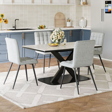 Load image into Gallery viewer, 4Pcs Tufted Modern Armless Dining Chairs with Metal Legs
