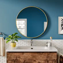 Load image into Gallery viewer, Nordic Round Bathroom Framed Mirror Wall Hanging
