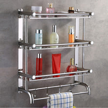 Load image into Gallery viewer, 3 Tiers Stainless Steel Bathroom Shelf Storage Toilet Shelf Organizer Wall Mounted
