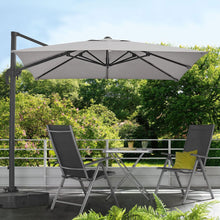 Load image into Gallery viewer, Grey 2.5m Cantilever Parasol with Base for Garden Parasols Living and Home Light Grey 

