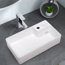 Load image into Gallery viewer, Bathroom Ceramic White Square Sink Bathroom Sinks Living and Home 
