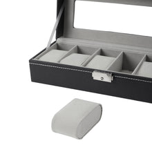 Load image into Gallery viewer, Elegant Faux Leather Watch Display Case with 6 Slots
