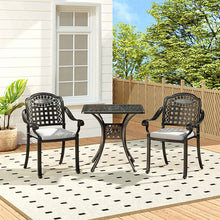 Load image into Gallery viewer, Cast Aluminum Square Outdoor Dining Table Black
