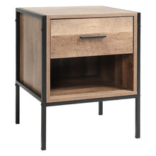 Load image into Gallery viewer, Storage Bedside Table 2 Shelves End Table Industrial Nightstand End Tables Living and Home 
