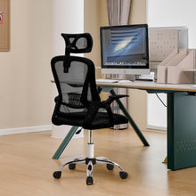Load image into Gallery viewer, Swivel Office Chair with Headrest-Black
