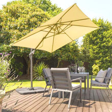 Load image into Gallery viewer, Beige 3 x 3 m Square Cantilever Parasol Outdoor Hanging Umbrella for Garden and Patio Parasols Living and Home 
