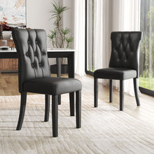 Load image into Gallery viewer, Set of 2 Leather High Backrest Dining Chairs
