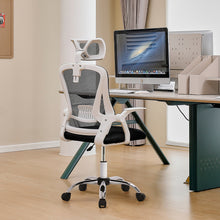 Load image into Gallery viewer, Swivel Office Chair with Headrest-White
