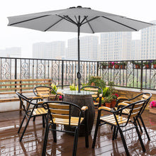 Load image into Gallery viewer, 3M Large Rotating Patio Parasol for Outdoor Sunshade and Rain with Plastic Fillable Base
