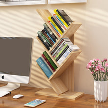 Load image into Gallery viewer, Rustic Standing Tree Bookshelf Wood Display Rack
