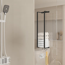 Load image into Gallery viewer, Modern Carbon Steel Wall Towel Rack with Hooks
