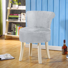 Load image into Gallery viewer, Modern Plush Upholstered Dressing Table Chair with White Legs
