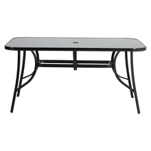 Load image into Gallery viewer, Outdoor Rectangular Dining Table with Umbrella Hole for Garden and Patio Garden Dining Table Living and Home 
