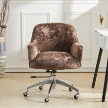 Load image into Gallery viewer, Velvet Upholstered Wheeled Swivel Office Chair Living and Home 

