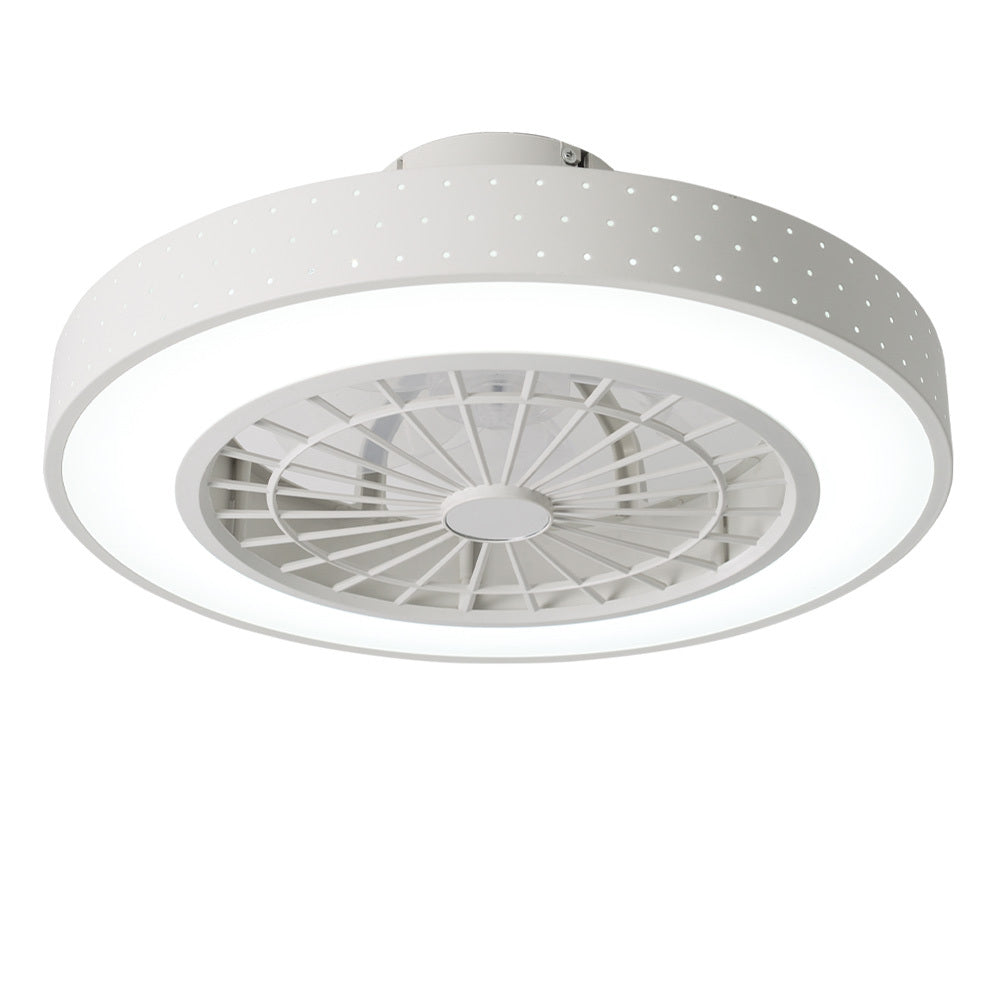 Livingandhome Round Acrylic Ceiling Mount LED Fan Light, DM0805