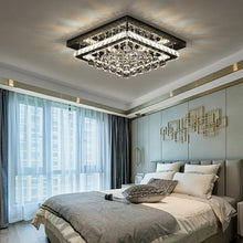 Load image into Gallery viewer, 40cm W Chrome Finished Square LED Ceiling Light Ceiling Lights Living and Home 
