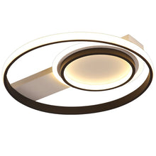 Load image into Gallery viewer, Modern LED Ceiling Light with 2 Circular Rings in Black Dimmable/Non-Dimmable Ceiling Light Living and Home Dimmable Warm Glow 
